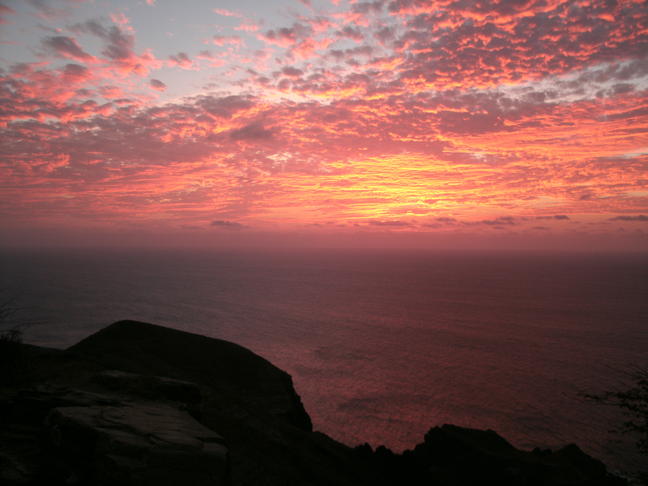 atardecer en la isla Brava