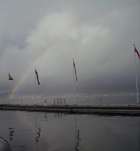 El arcoiris se asoma al mágico Monte de la Guía