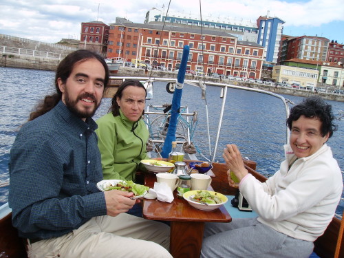 Comiendo con Ana y Elena en Gijón