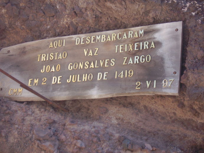 El lugar donde desembarcaron Teixeira y Zarco en Machico, Madeira