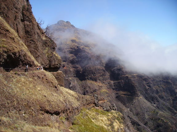Llegando al Pico Ruivo de Madeira