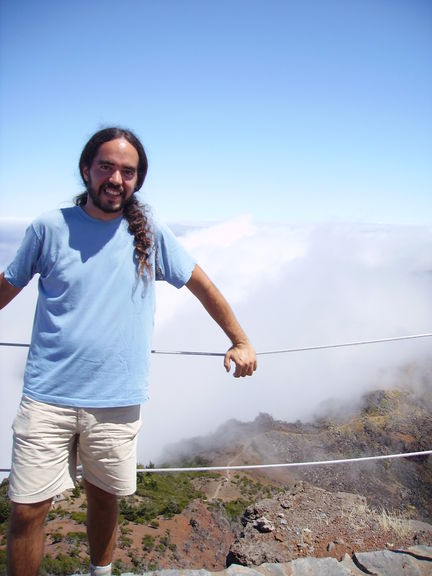 Nacho Vidal en la cima del Pico Ruivo