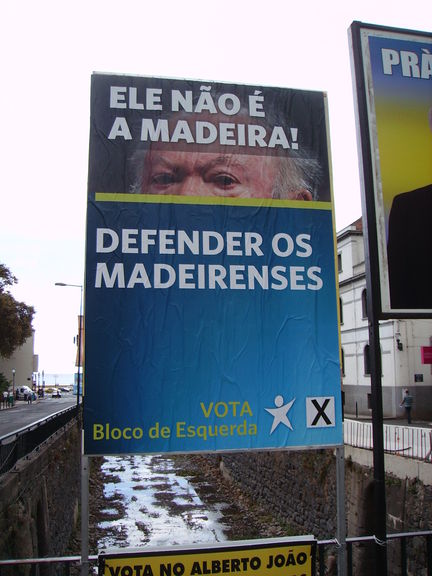Anuncio electoral del Bloque de Esquerda en Madeira