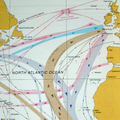 el mapa de carreteras del Atlántico Norte