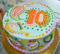 tarta para 10º aniversario