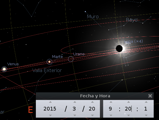 O céu durante o eclipse solar de 20 de marco de 2015