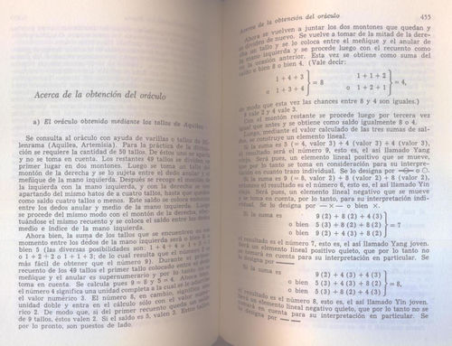 Método de los tallos de Milenrama según Richard Wilhelm (1 de 2)