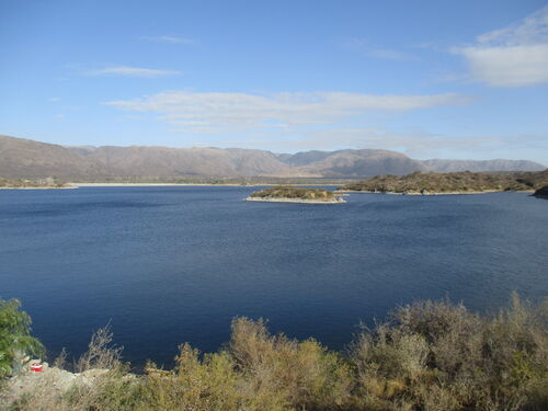 Embalse de San Francisco del Monte de Oro en la provincia de San Luis