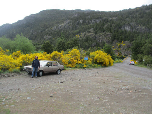 En el lado argentino de la frontera entre Argentina y Chile