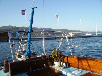 La ria de Vigo vista desde la popa de mi barco