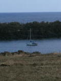 Xebec fondeado en la isla Graciosa