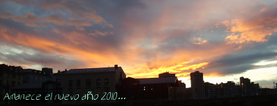 Primer amanecer del año 2010 visto desde mi consultorio flotante