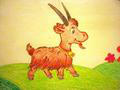 Happy goat drawing