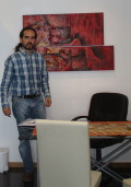 Nacho in his office of Ponta Delgada