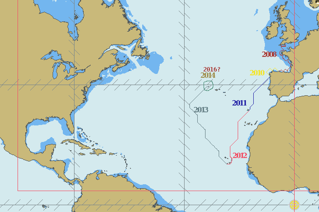 Mapa donde se ve la situación de mi consultorio de Tarot en Azores en relación con España y América