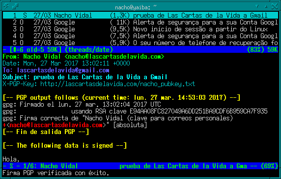 comprobación firma PGP en Mutt