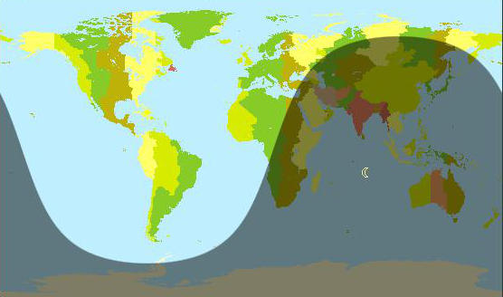 O solstício de Junho na Terra 