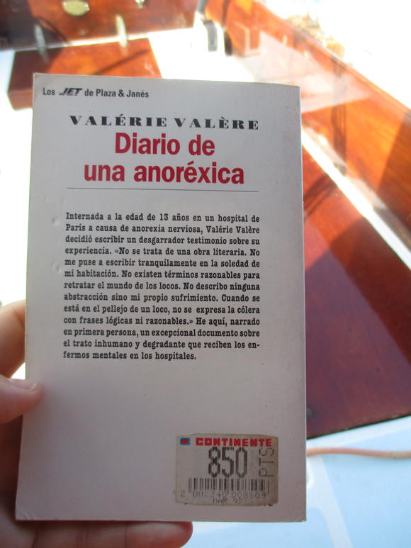 contraportada de la edición española de 1997 de Diario de una Anoréxica